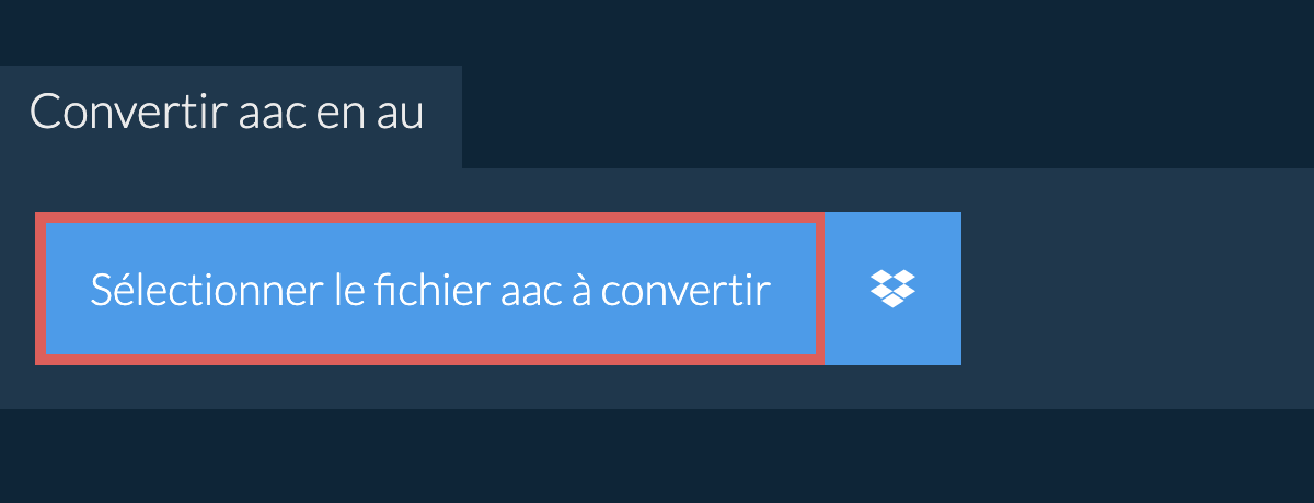 Convertir aac en au