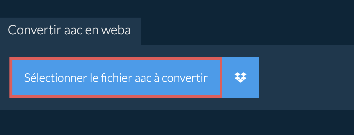 Convertir aac en weba