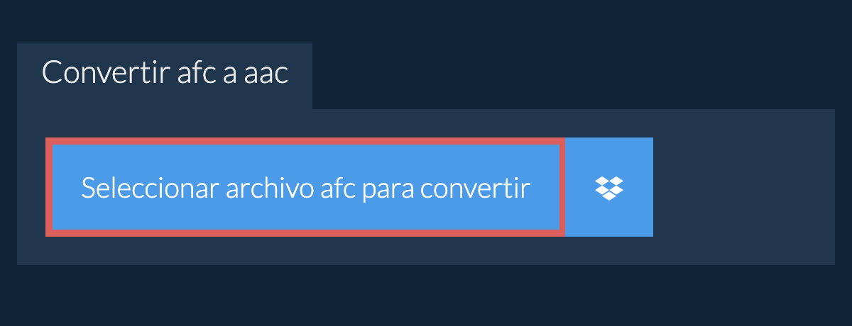 Convertir afc a aac