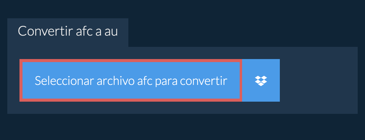 Convertir afc a au