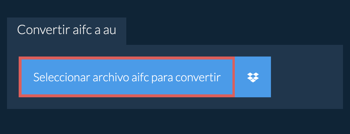 Convertir aifc a au