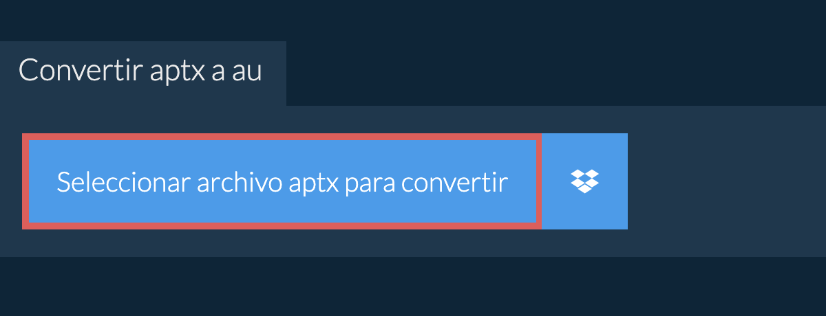 Convertir aptx a au