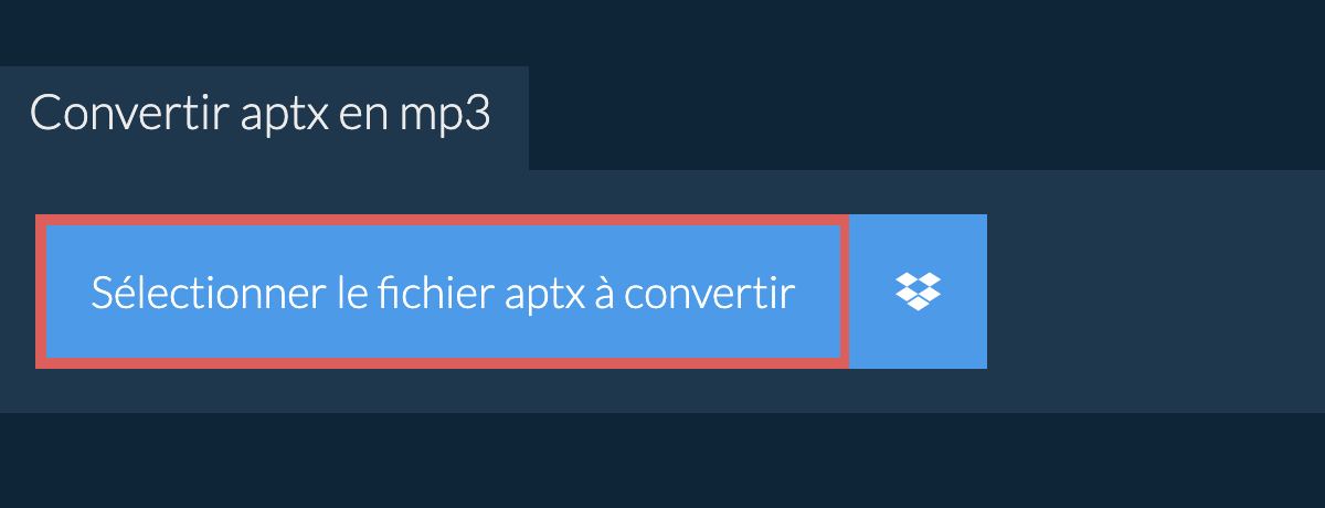 Convertir aptx en mp3
