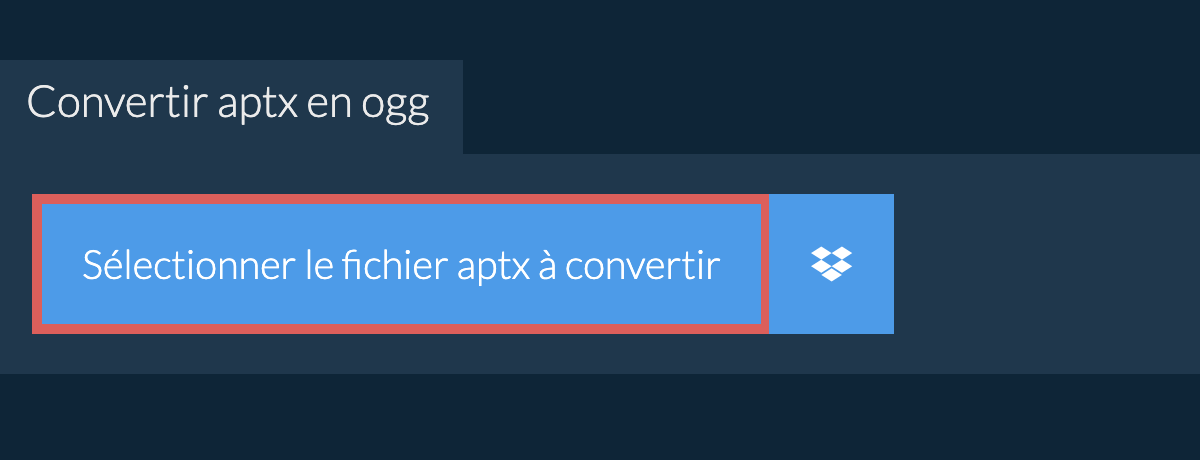 Convertir aptx en ogg