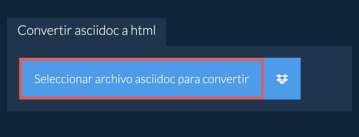 Convertir asciidoc a html