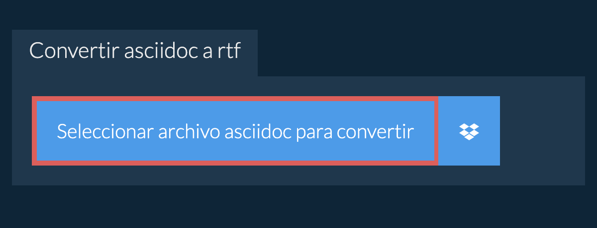 Convertir asciidoc a rtf
