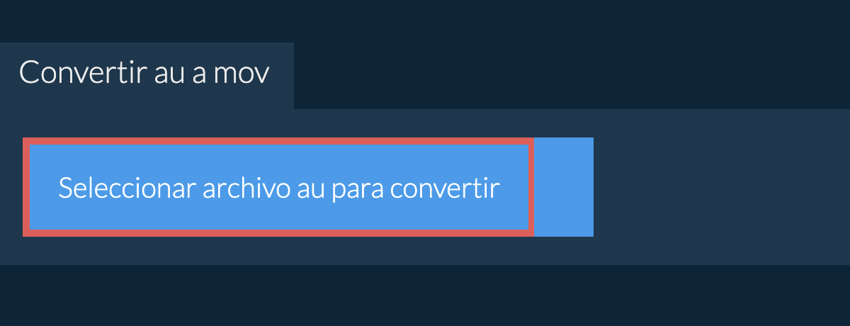 Convertir au a mov