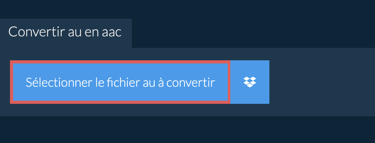 Convertir au en aac