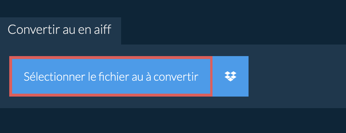 Convertir au en aiff