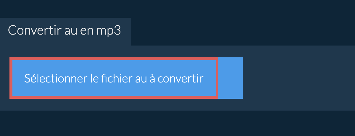 Convertir au en mp3