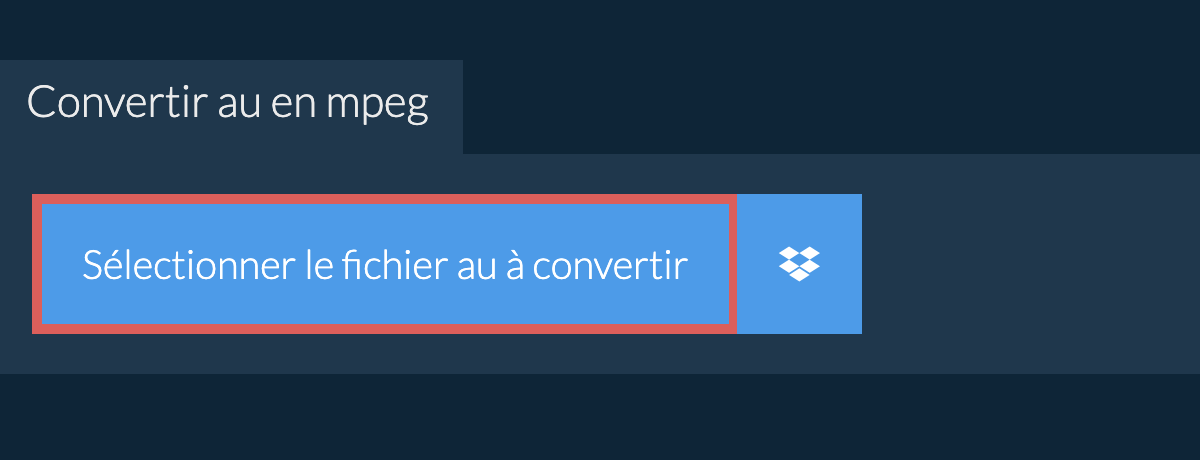 Convertir au en mpeg