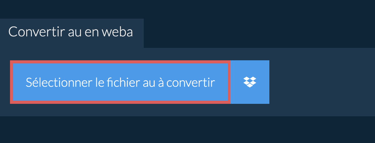 Convertir au en weba