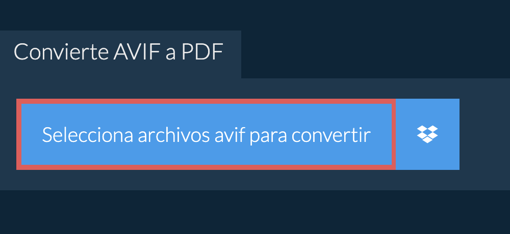 Convierte avif a pdf