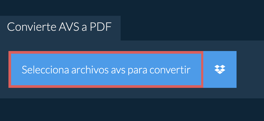 Convierte avs a pdf