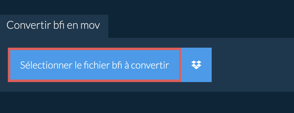 Convertir bfi en mov