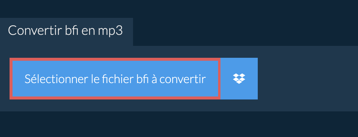 Convertir bfi en mp3