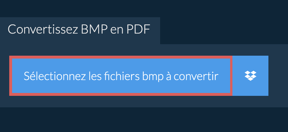 Convertissez bmp en pdf