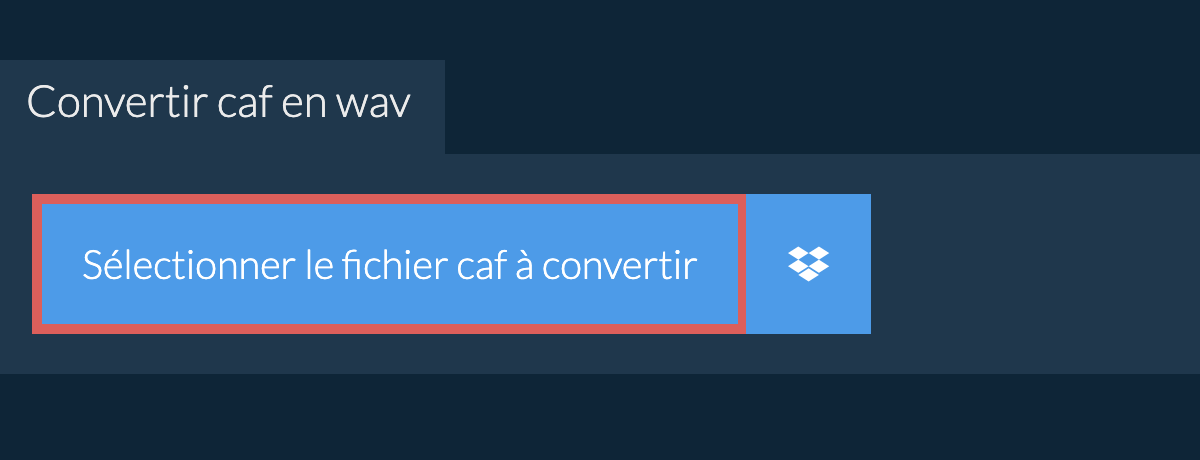 Convertir caf en wav