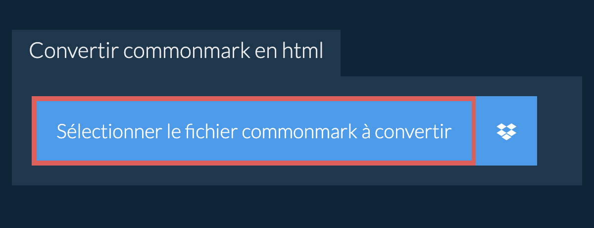 Convertir commonmark en html