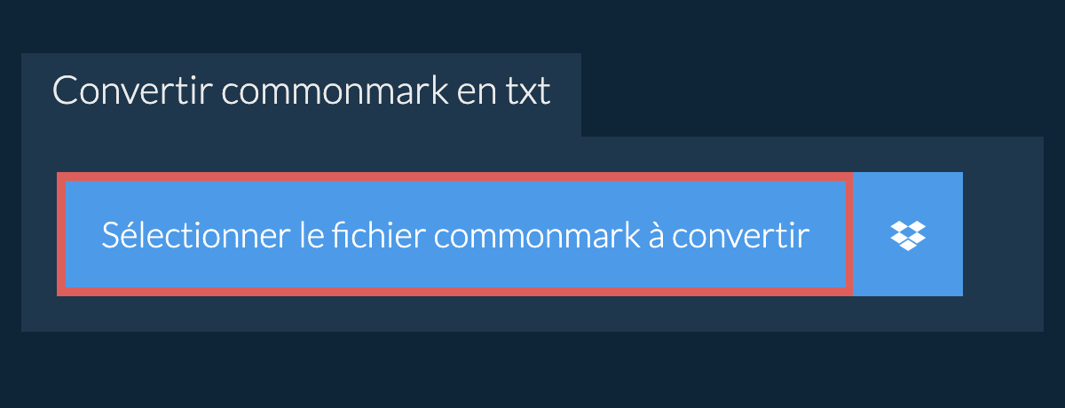 Convertir commonmark en txt