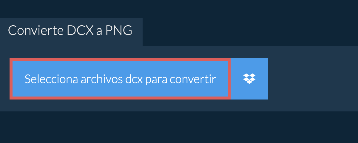 Convierte dcx a png