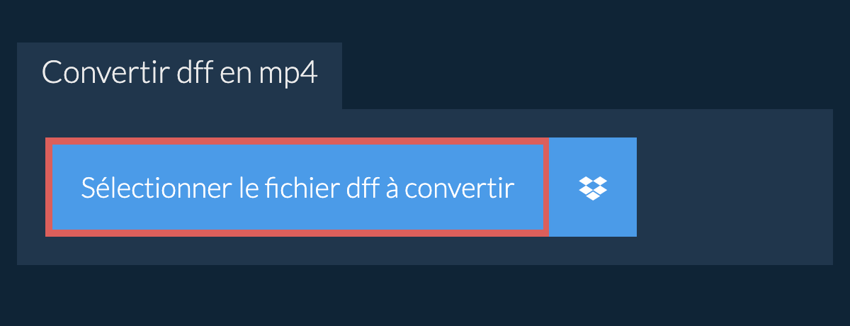 Convertir dff en mp4