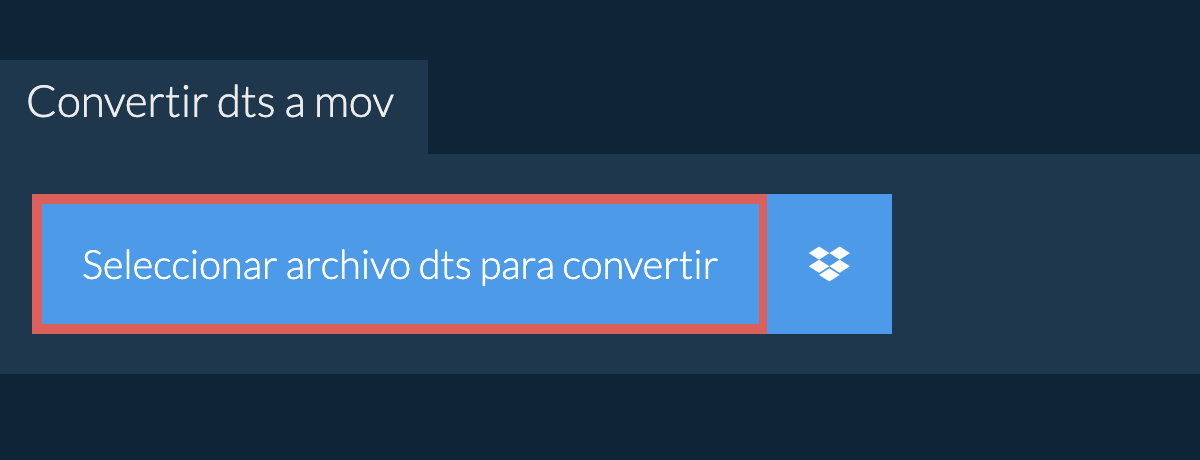 Convertir dts a mov