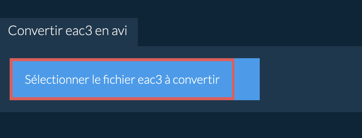 Convertir eac3 en avi