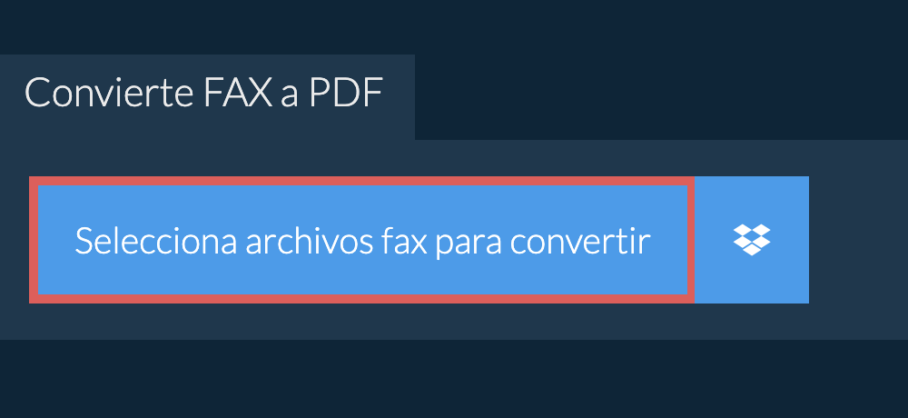 Convierte fax a pdf