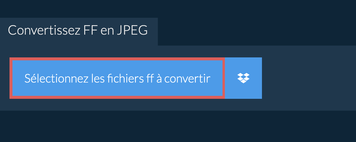 Convertissez ff en jpeg