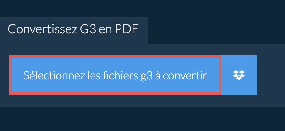 Convertissez g3 en pdf