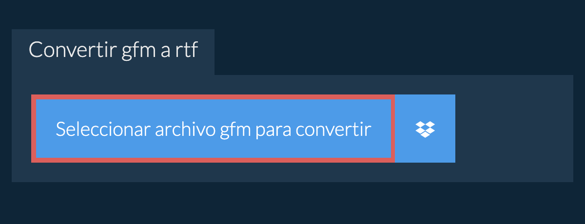 Convertir gfm a rtf