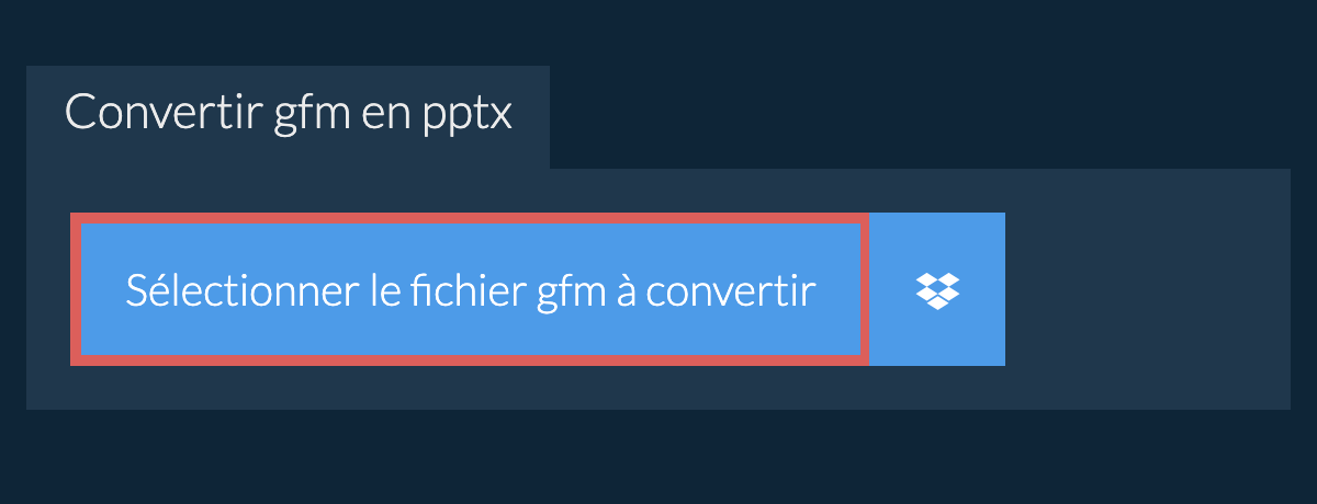 Convertir gfm en pptx