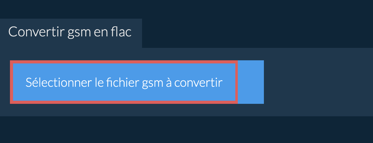 Convertir gsm en flac