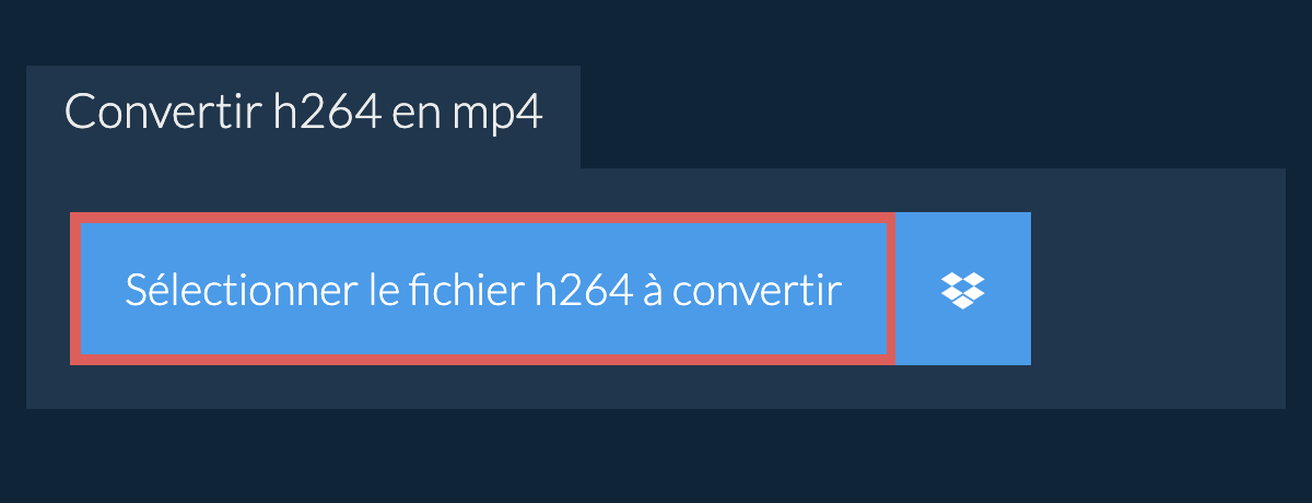 Convertir h264 en mp4