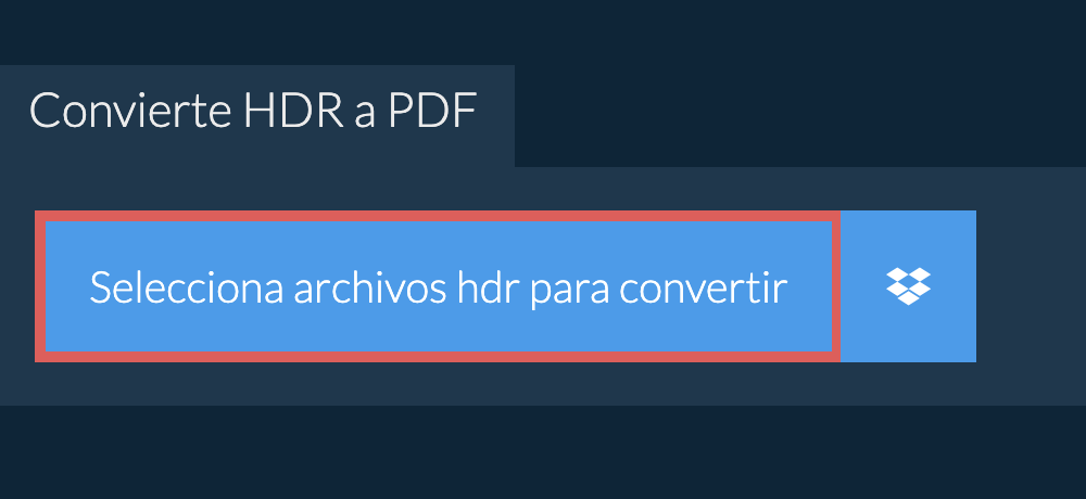Convierte hdr a pdf