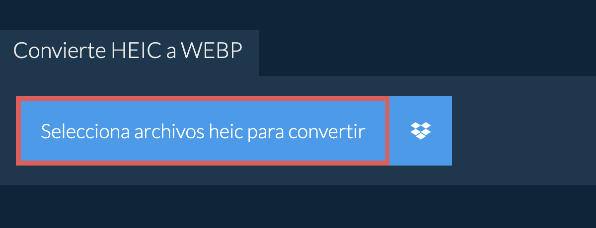 Convierte heic a webp