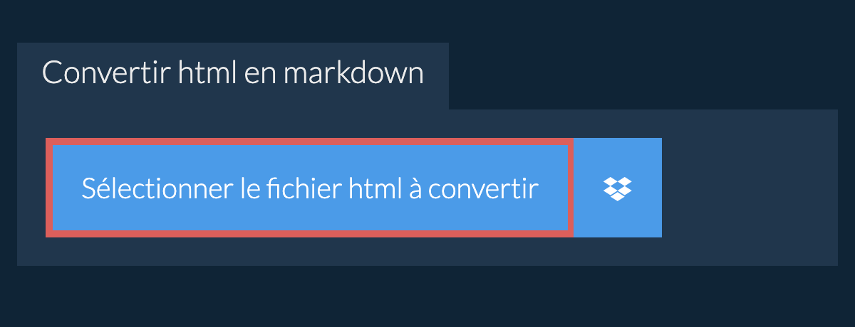 Convertir html en markdown