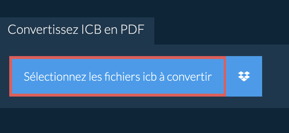 Convertissez icb en pdf