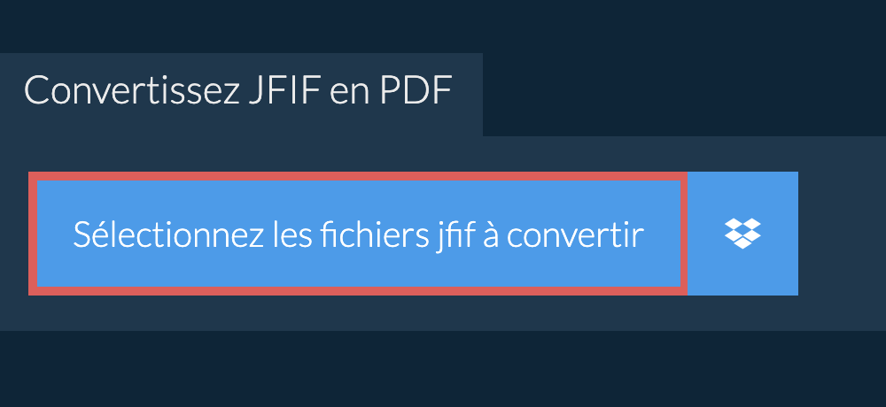 Convertissez jfif en pdf
