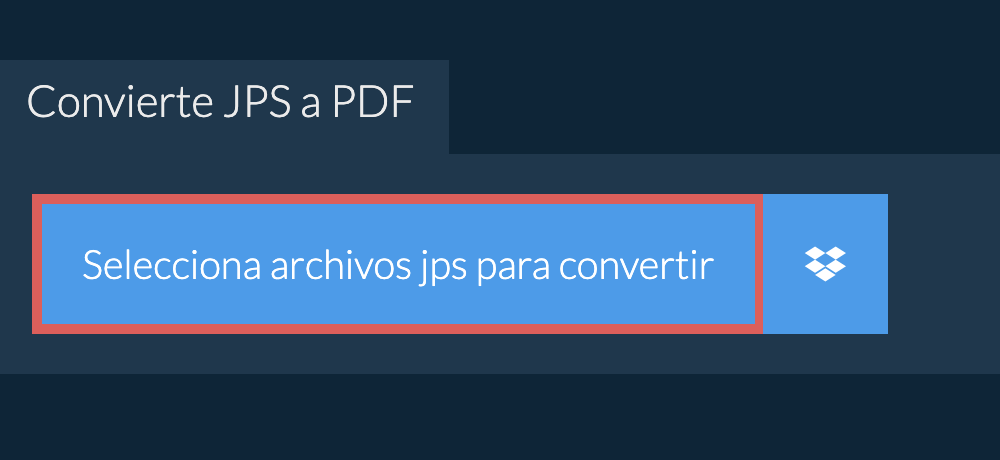 Convierte jps a pdf