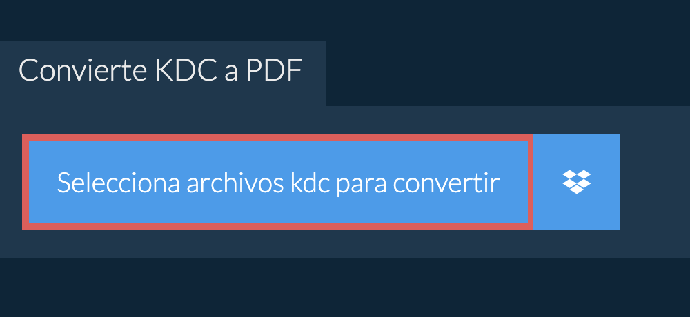 Convierte kdc a pdf