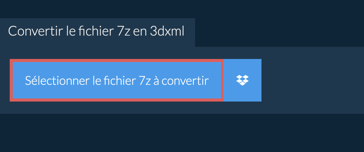 Convertir le fichier 7z en 3dxml