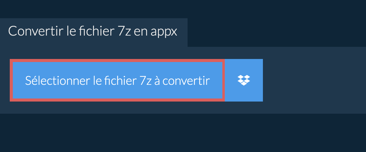 Convertir le fichier 7z en appx