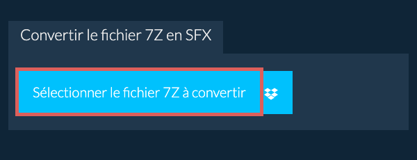 Convertir le fichier 7Z en SFX