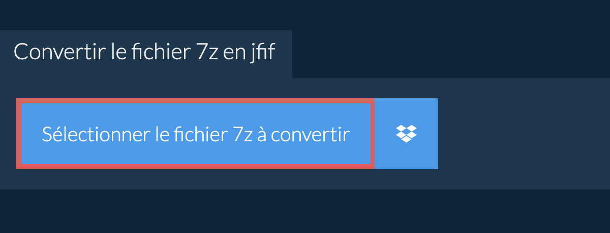Convertir le fichier 7z en jfif
