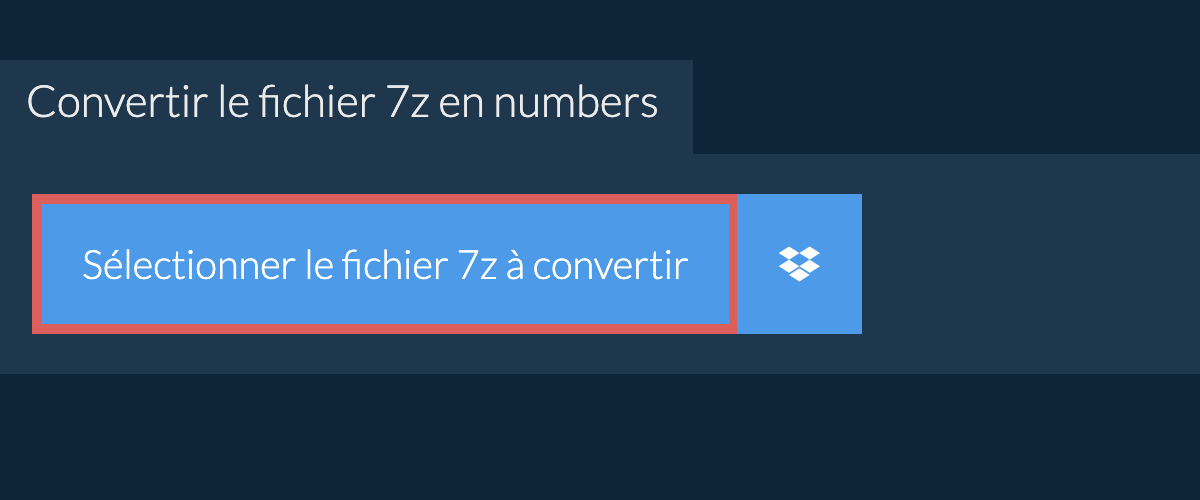 Convertir le fichier 7z en numbers