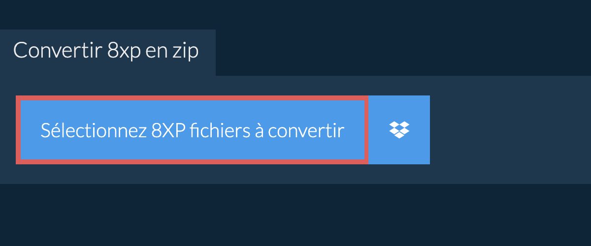 Convertir 8xp en zip