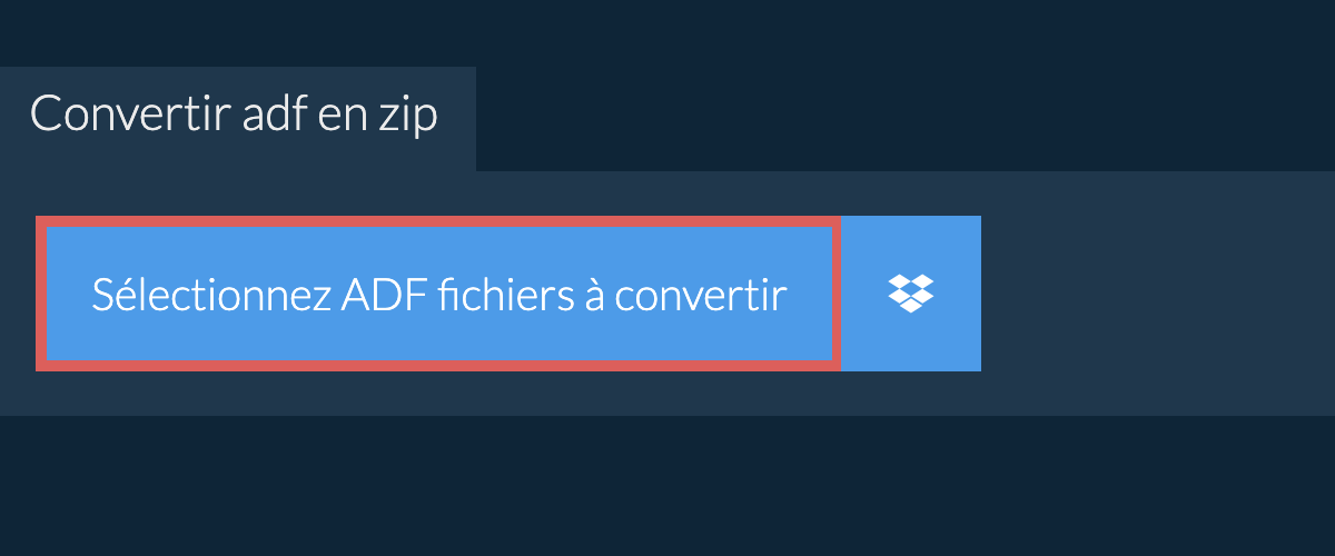 Convertir adf en zip