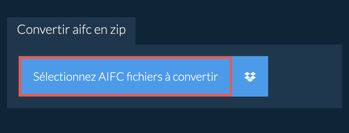 Convertir aifc en zip